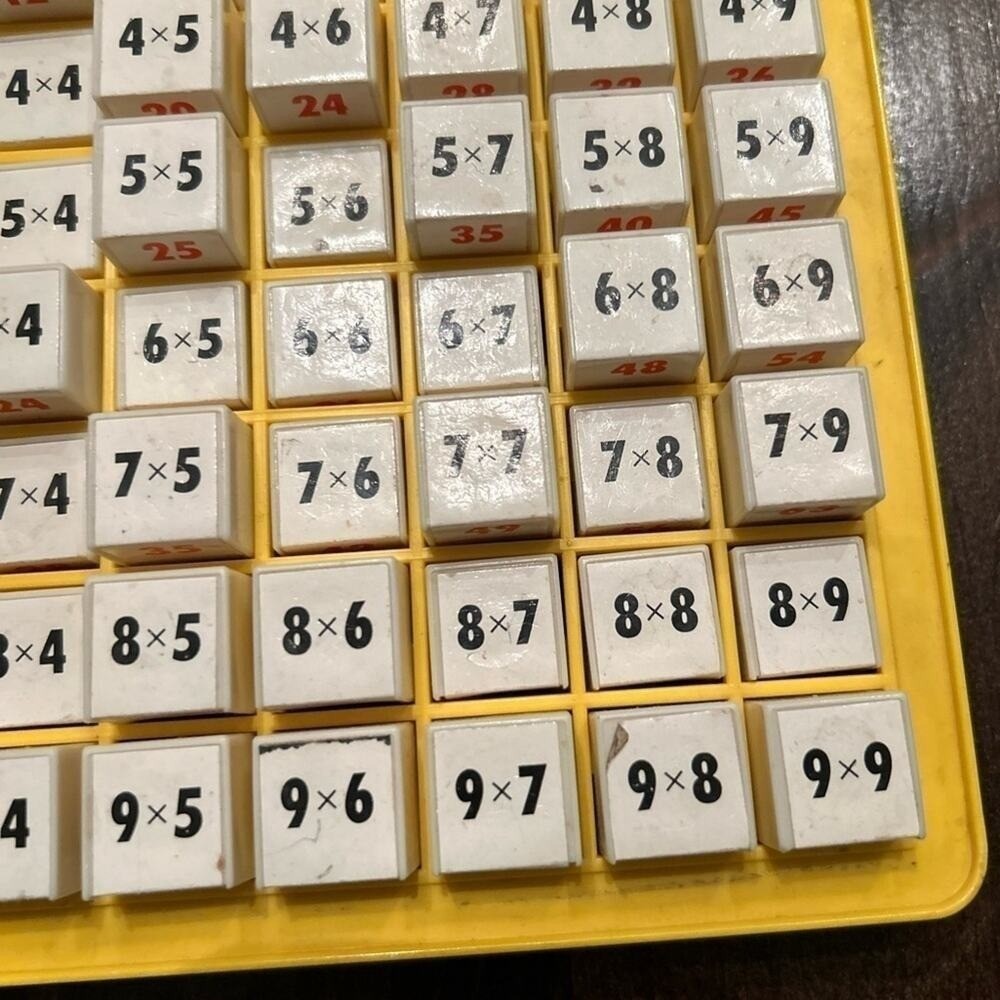 Vintage Multiplication Tool To Learn Math For Kids Adults Educational Toys Fun - Picture 2 of 4